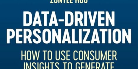 The image shows a title slide with the text: "Zontee Hou - Data-Driven Personalization: How to Use Consumer Insights to Generate Customer Loyalty" on a blue background.